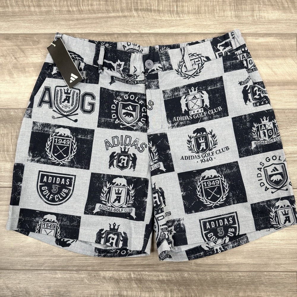 Adidas Mens Golf‎ Club 1949 Print Go To 6" Shorts IT6767 Blue Size Large NWT $90